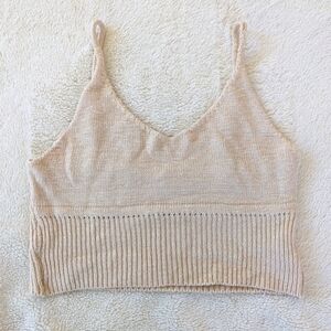 Debut knit beige crop top size M/L